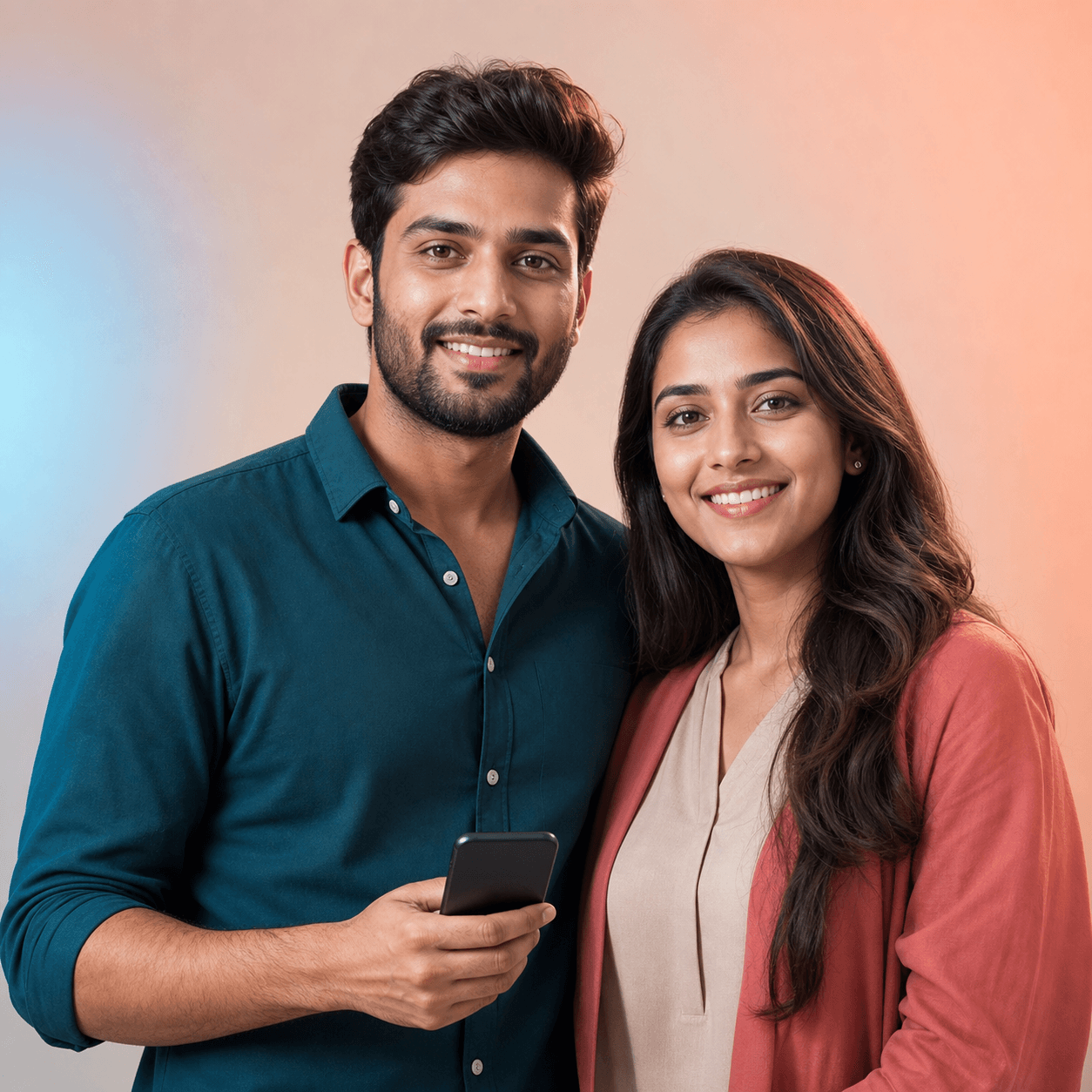 Young Indian professionals feeling confident online