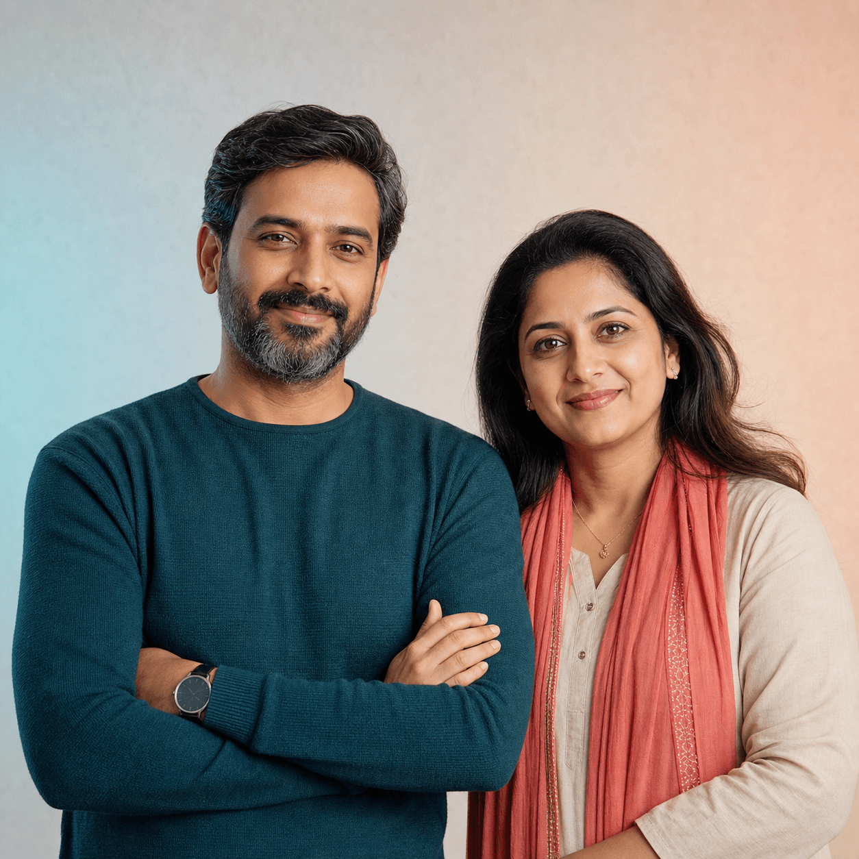 A confident Indian couple prepared for the unexpected